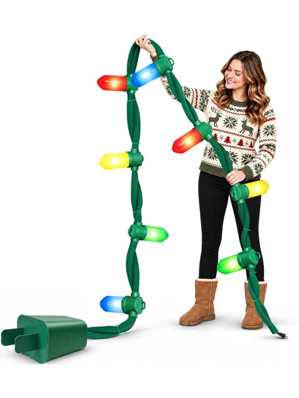DIY Jumbo Christmas String Lights, 13.5FT 8 Giant Bulbs, Multicolor